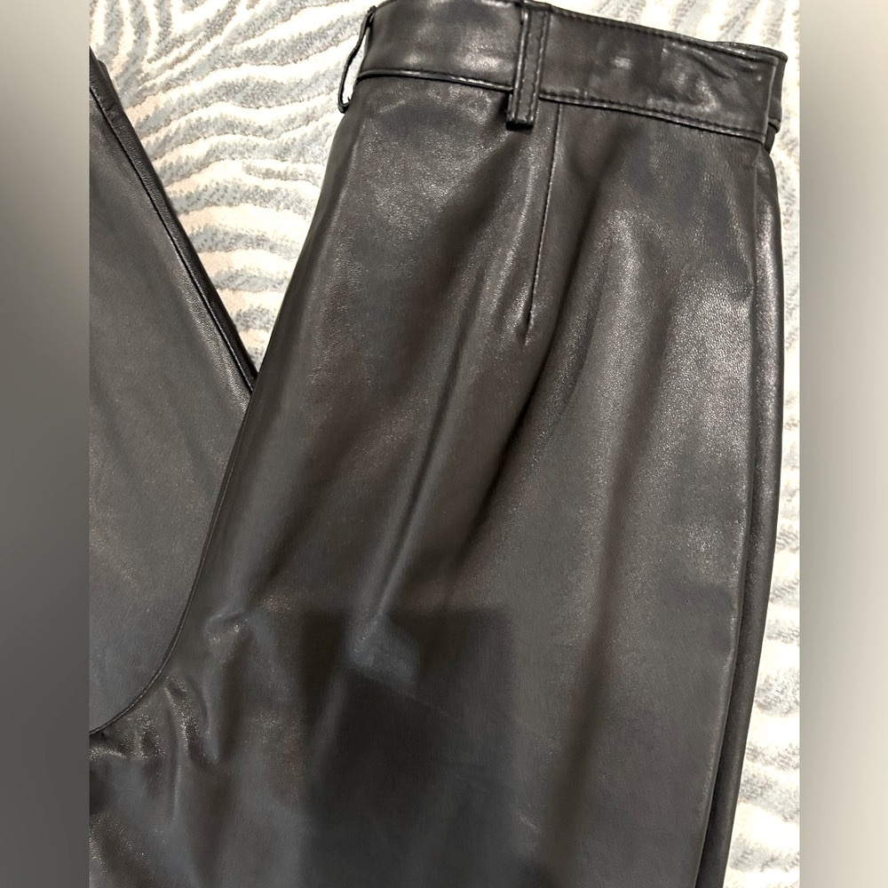 Neiman Marcus 100% Real Leather Pants Straight Leg - Picture 9 of 9